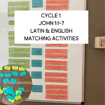 Preview of John 1:1-7 Latin and English Match for Classical Conversations Cycle 3 (Word and
