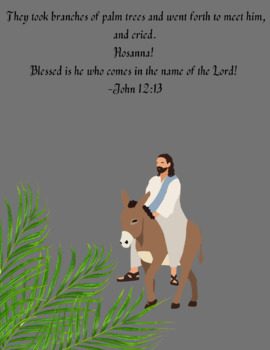 Preview of John 12:13 Bible Verse Poster