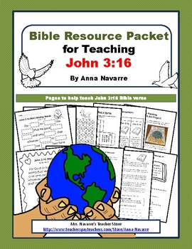 Preview of John 3:16 Bible Verse Resource Packet