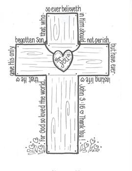 Preview of John 3:16  'CROSS'