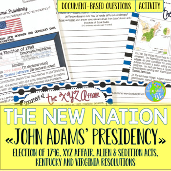Preview of John Adams, Alien and Sedition Acts, XYZ Affair