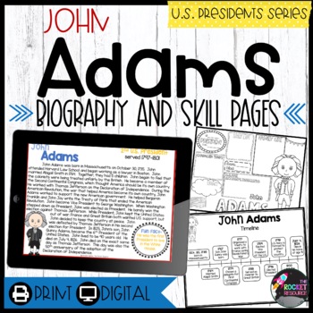 Preview of John Adams Biography | U.S. Presidents