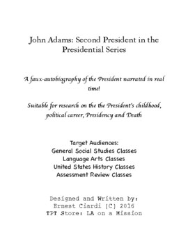 Preview of John Adams: Second President in the Presidential Series