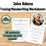 John Adams Tracing/Handwriting Practice for Kindergartener
