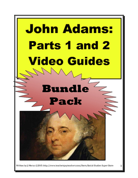 Preview of John Adams Video Guide - HBO mini Series- PARTS 1 and 2