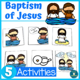 John Baptizes Jesus Bible Lesson, Activities, & Coloring P