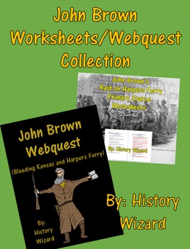 Preview of John Brown Worksheets/Webquest Collection