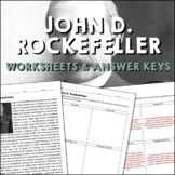 John D Rockefeller Gilded Age Reading Worksheets and Answer Keys