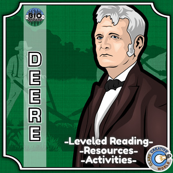 Preview of John Deere Biography - Reading, Digital INB, Slides & Activities