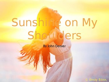 Sunshine on my shoulders lyrics.. John Denver. 🐟🐡