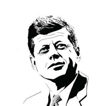 Preview of John F Kennedy 4-PDFs for print and color sizes 14x14, 21x21, 28x28, 35x35