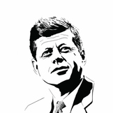 John F Kennedy 4-PDFs for print and color sizes 14x14, 21x