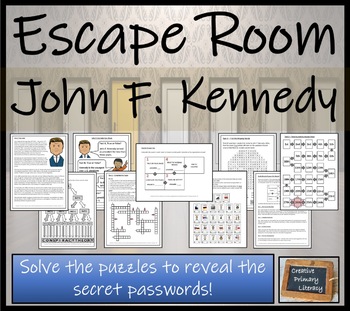 Preview of John F. Kennedy Escape Room Activity