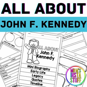 Preview of John F. Kennedy Flipbook Research Biography Unit President's Day