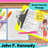 John F. Kennedy (JFK): Reading Passage : Social Studies US
