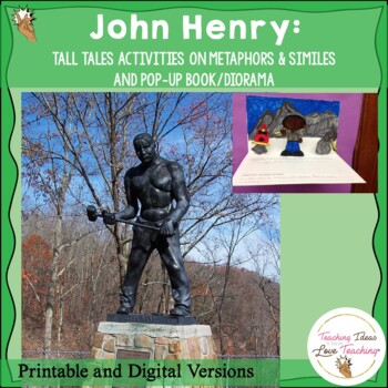 Preview of John Henry - Tall Tale Activities on Metaphors and Similes