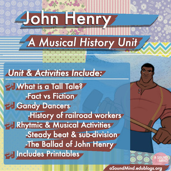 Preview of John Henry: Rails & Tall Tales - A Musical History Unit
