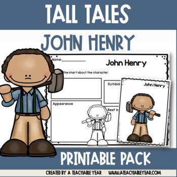 Preview of John Henry Tall Tales Worksheets and Activities
