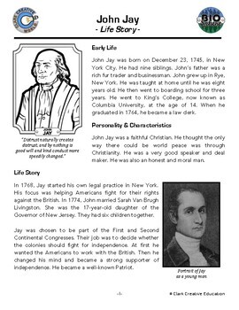 Founding Fathers: John Jay Educational Resources K12 Learning, United  States, United States, History Lesson Plans, Activities, Experiments,  Homeschool Help