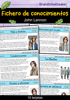 Preview of John Lennon - Fichero de conocimientos - Personajes famosos (Español)