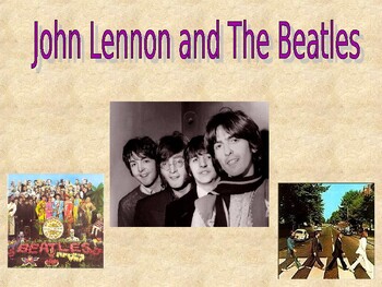 Preview of John Lennon Powerpoint Music  Activities Biography Research Worksheets