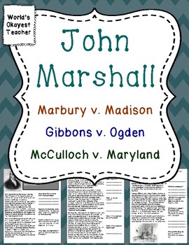Preview of John Marshall: Supreme Court Chief Justice and His Three Landmark Cases