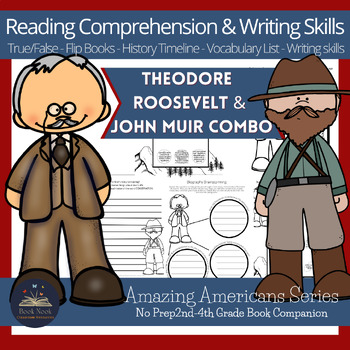 Preview of John Muir & Theodore Roosevelt - Book Companion Lesson  Combo Packet