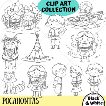 Pocahontas & John Smith Clip Art Images