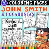 John Smith and Pocahontas Coloring Pages & Writing Paper A