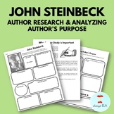John Steinbeck - Author Study Worksheet, Author's Purpose,