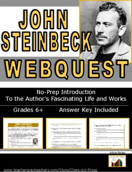 Preview of JOHN STEINBECK Webquest | Worksheets | Printables