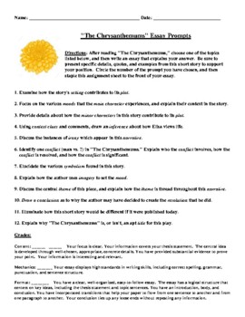 explanatory essay on the chrysanthemums