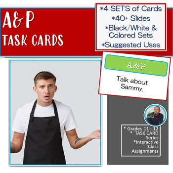 Preview of JOHN UPDIKE'S A&P [TASK CARDS]