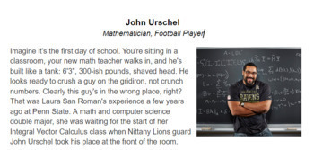 Preview of John Urschel - Scientist of the Week