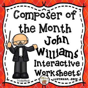Preview of John Williams Interactive Worksheets (Composer of the Month)