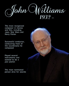 Preview of John Williams printable poster