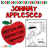 Johnny Appleseed Addition and Subtraction Color by Number 