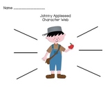 Johnny Appleseed Character Web and writing prompts with le