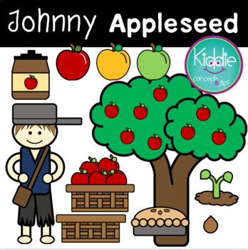 A+ Johnny Appleseed: Commercial Clip Art by Regina Davis