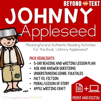 Preview of Johnny Appleseed Activities Print and Digital Beyond the Text