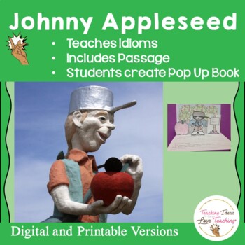 Preview of Johnny Appleseed Activities on Idioms and Diorama Pop up Book