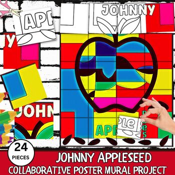 Preview of Johnny Appleseed-Collaborative Poster Mural Project Kindness Craft