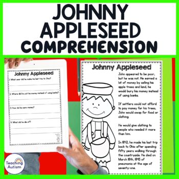 Preview of Johnny Appleseed Reading Comprehension Passages and Questions
