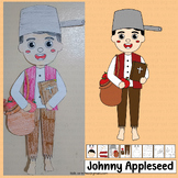 Johnny Appleseed Craft Apple Bulletin Board Fall Coloring 