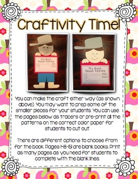 Johnny Appleseed craftivity printable