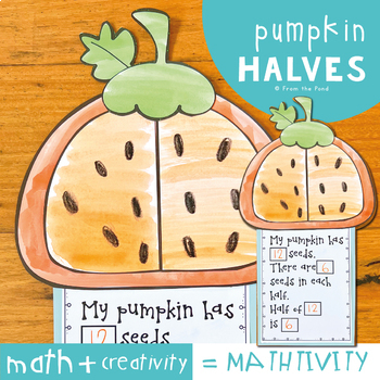 Preview of Fall Math Craft Pumpkin Halves for Fractions