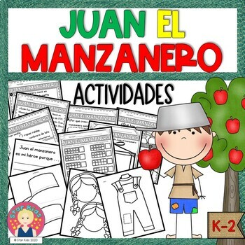 Preview of Johnny Appleseed Craftivity and Printables IN SPANISH