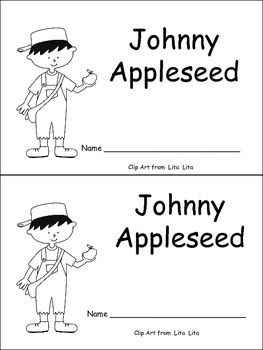 Preview of Johnny Appleseed Emergent Reader for Kindergarten- Counting and Colors