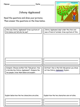 Preview of Johnny Appleseed Graphic Organizer