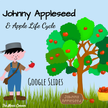 Preview of Johnny Appleseed & Life Cycle of Apples - Distance Learning - Google Slides